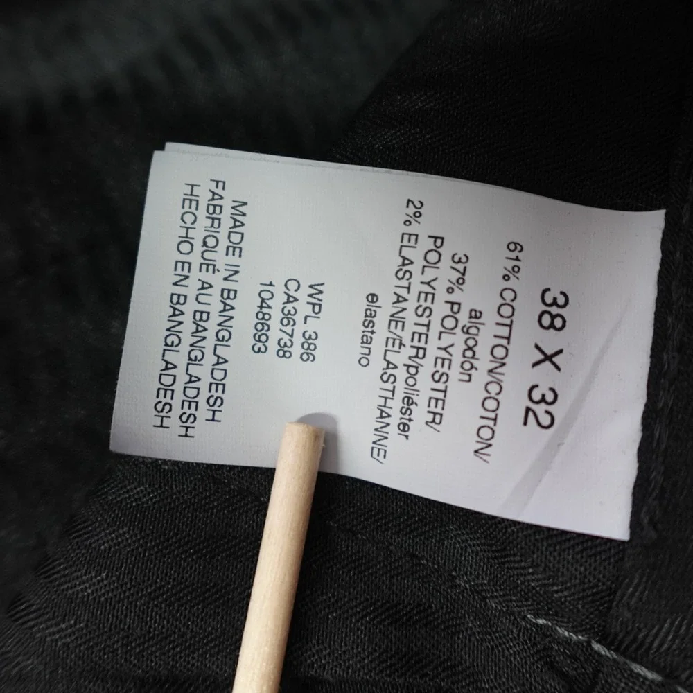 Haggar Dress Pants 38x32 Black Classic Fit No Iron Mid Rise Stretch Corporate - Picture 6 of 12